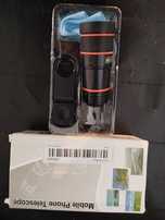 Telescópio com suporte para telemovel