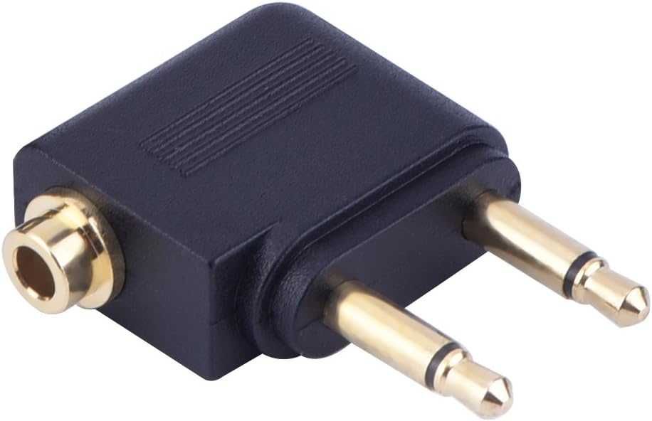 Zestaw 3szt Adapter Audio 3,5 mm do Samolotu Konwerter Słuchawek
