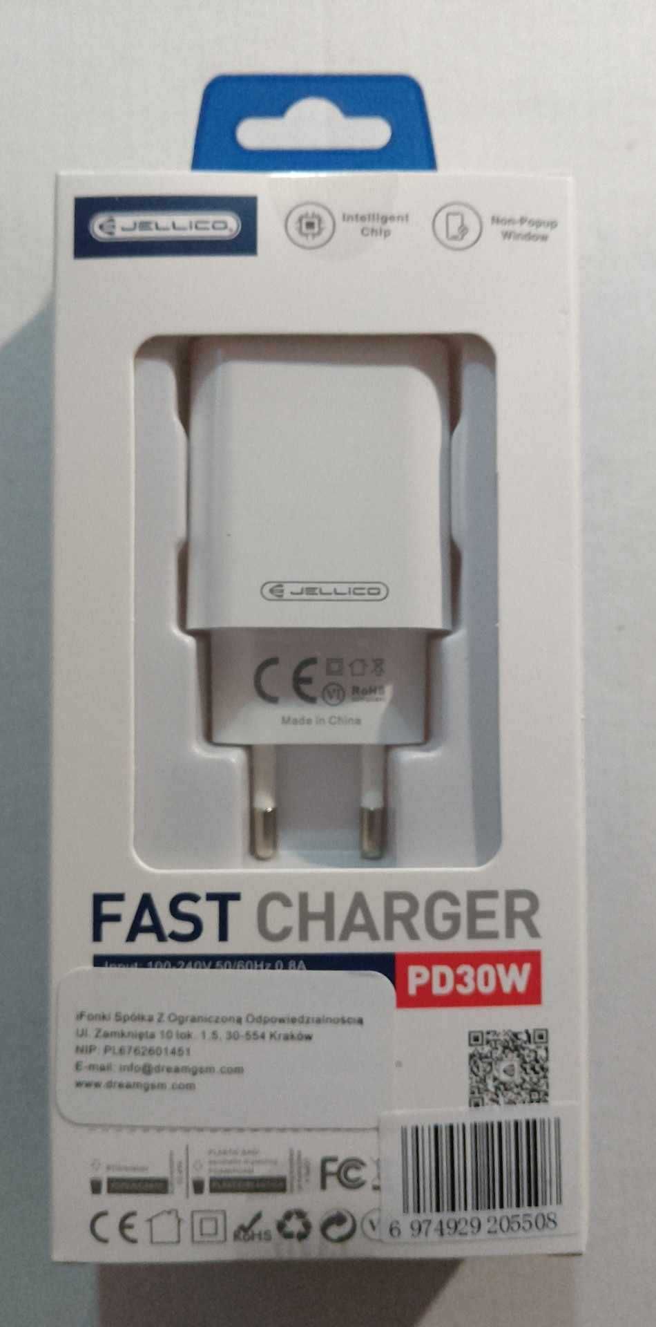 Ładowarka sieciowa USB Typ C Szybka 30W Jellico