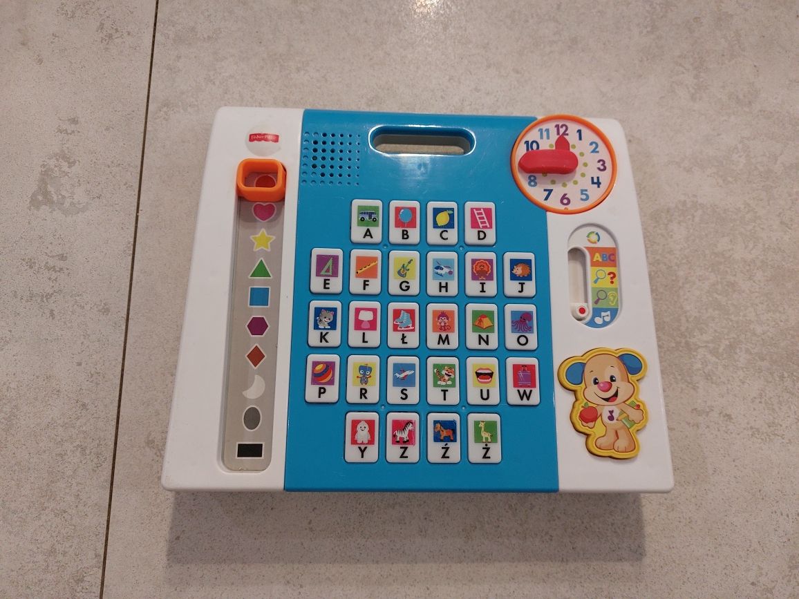 Fisher Price Edukacyjna tablica malucha zegar nauka liter wyrazów