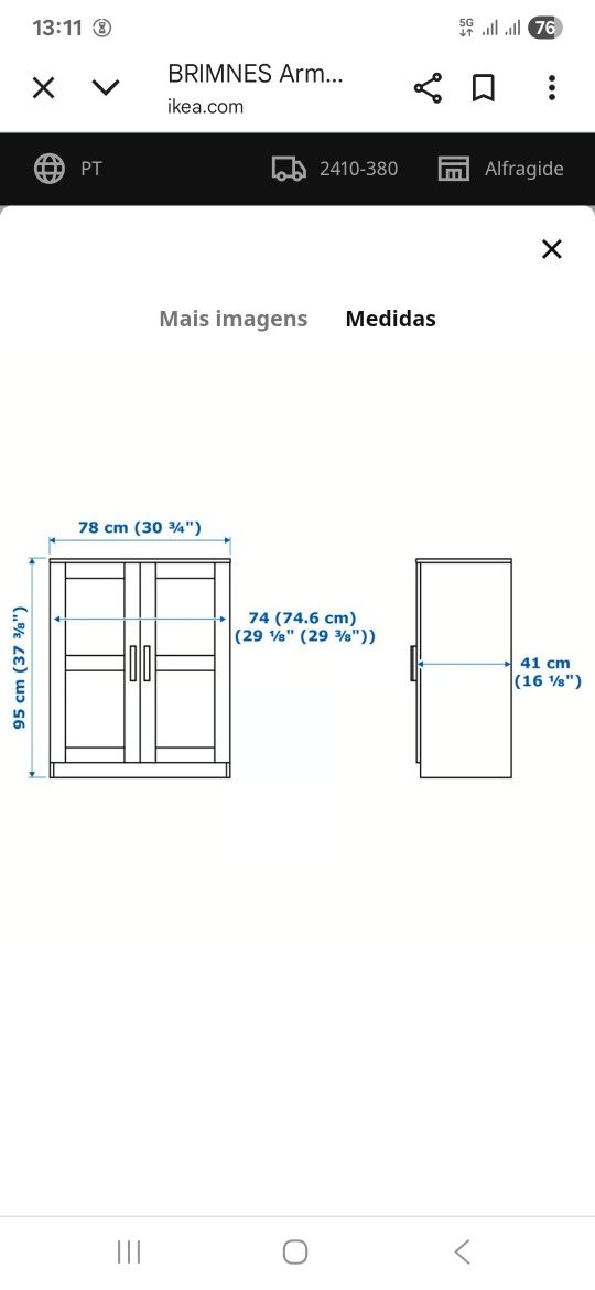 Armário com portas branco do Ikea