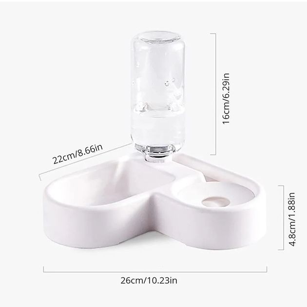 Миска для животных котов и собак с автоматической поилкой