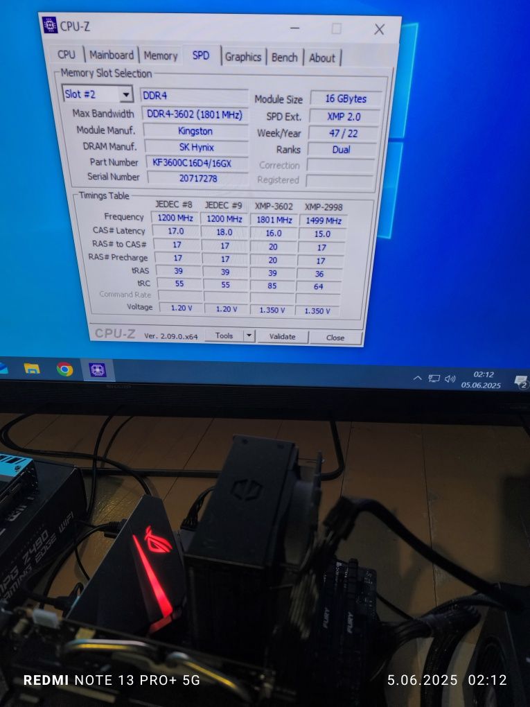 Pamięć RAM DDR4 32GB (2x16) 3600 CL16 Kingston Fury Renegade