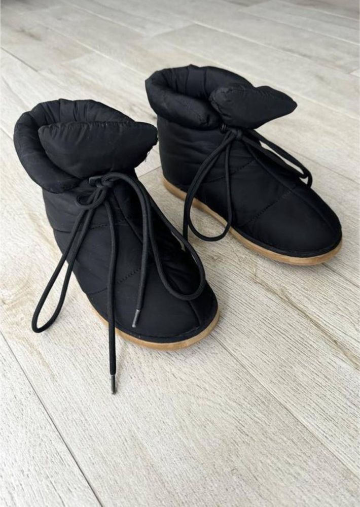 Зимові черевики дутики zara 38 24,5 cm снігоходи теплі