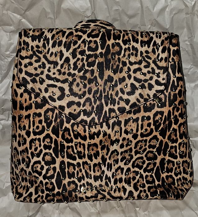 Mala Leopardo Nova converte em mochila Gio Cellini