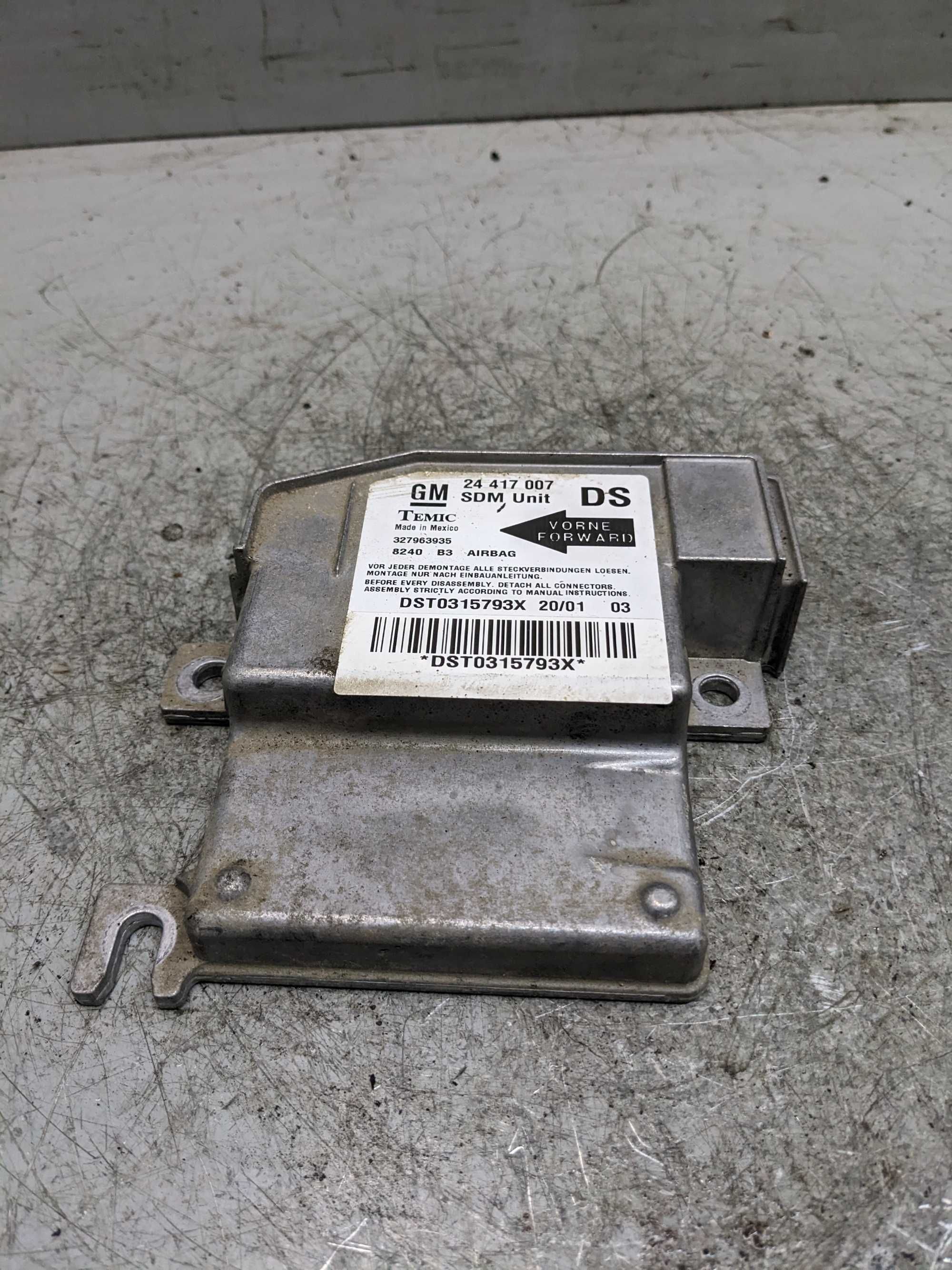 Opel Corsa C Moduł Sensor AIRBAG Poduszki Poduszek