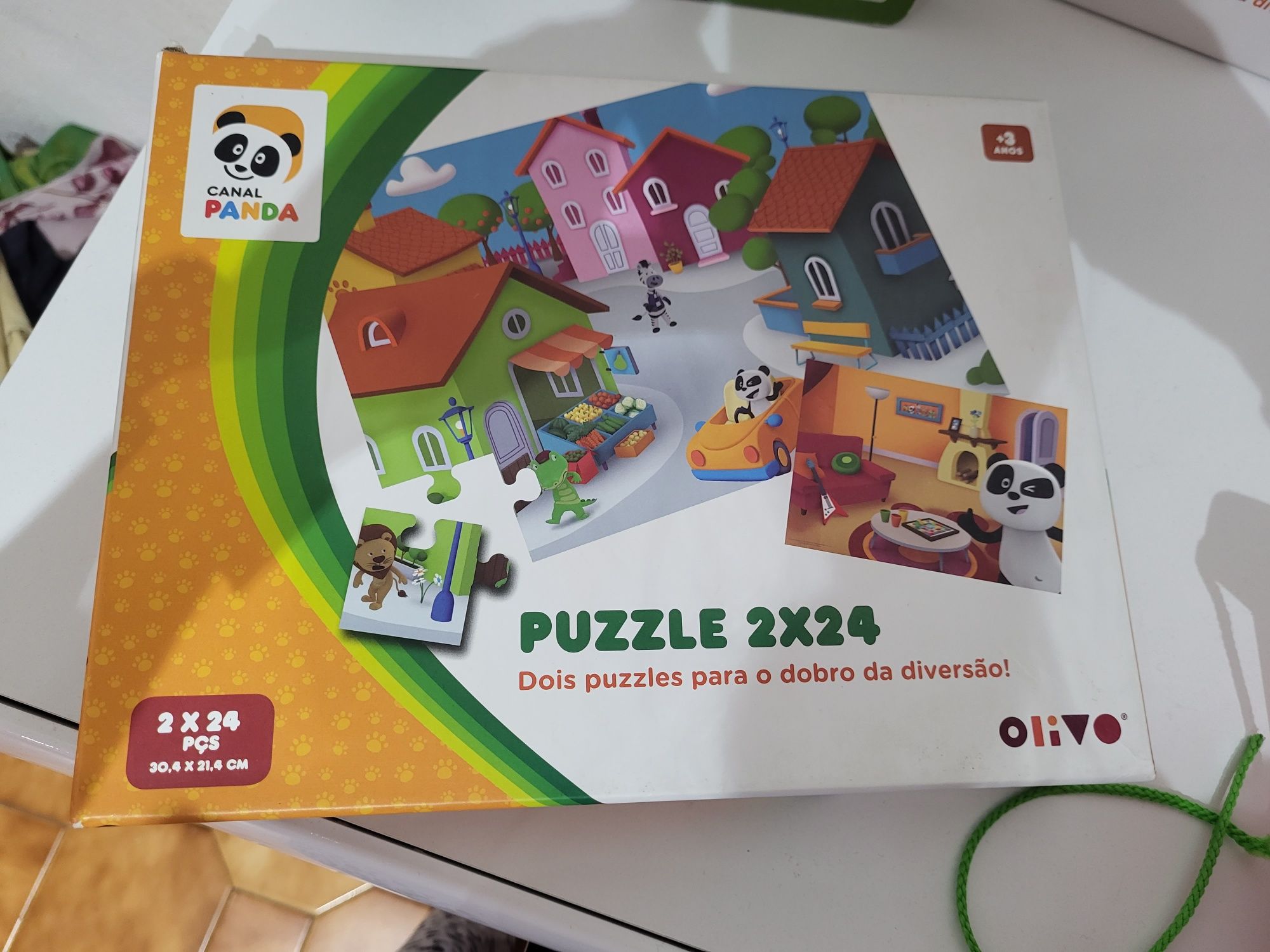 Kit Panda Livro puzzle e Barco pirata