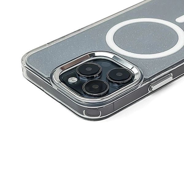 Etui brokatowe Glitter Case z MagSafe na Samsung Galaxy A56/5G - białe