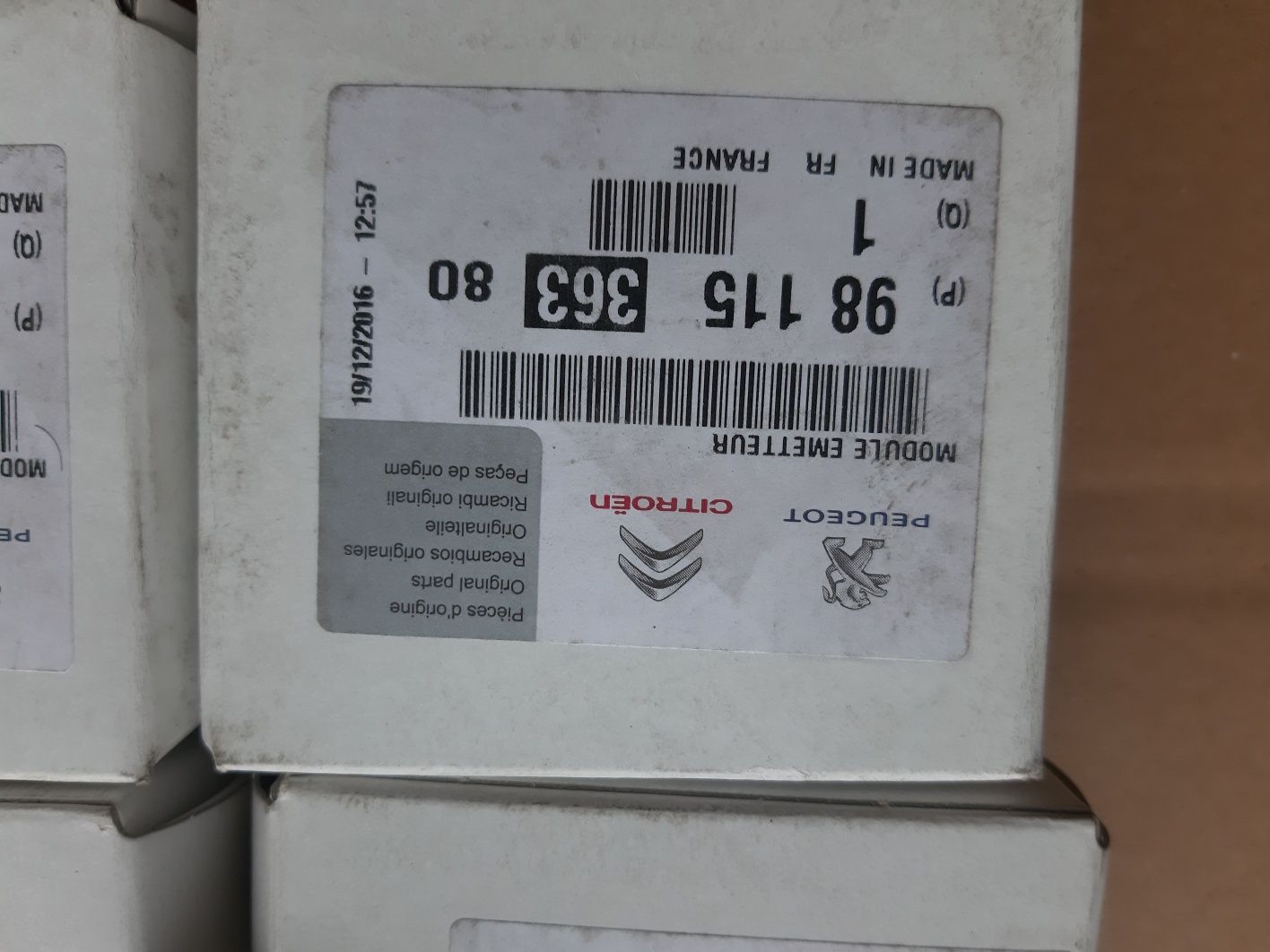 Czujniki ciśnienia kol TPMS Peugeot 308
