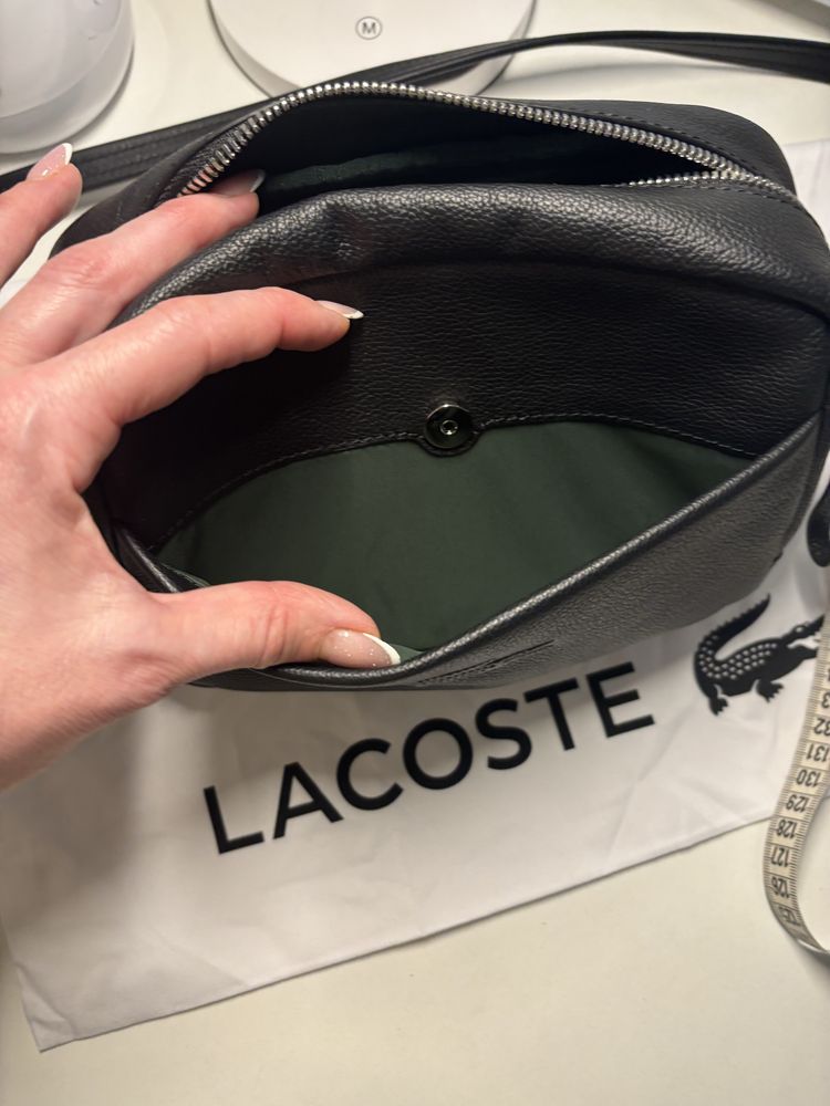 Сумка жіноча оригінальна шкіряна LACOSTE