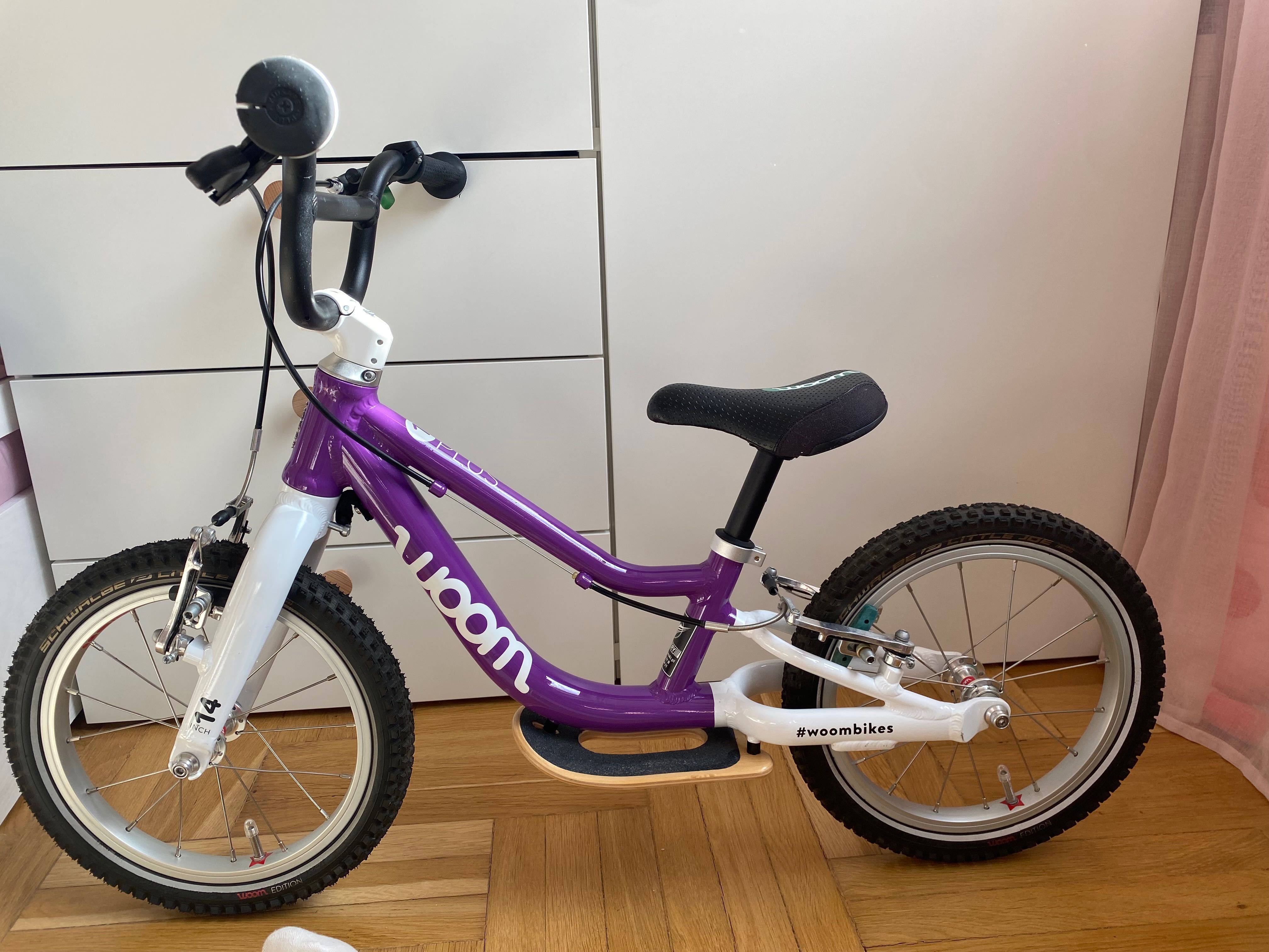 Rower biegowy Woom 1 Plus – fioletowy, 14