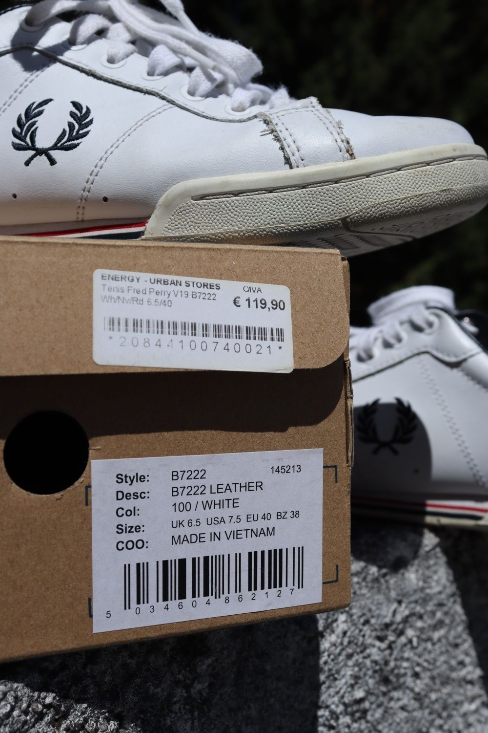 Sapatilhas Fred Perry usadas
