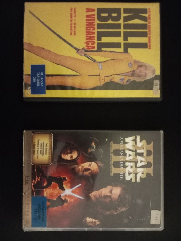 Filmes em cd (bil kill a vingança e star wars a vingança dos sith )