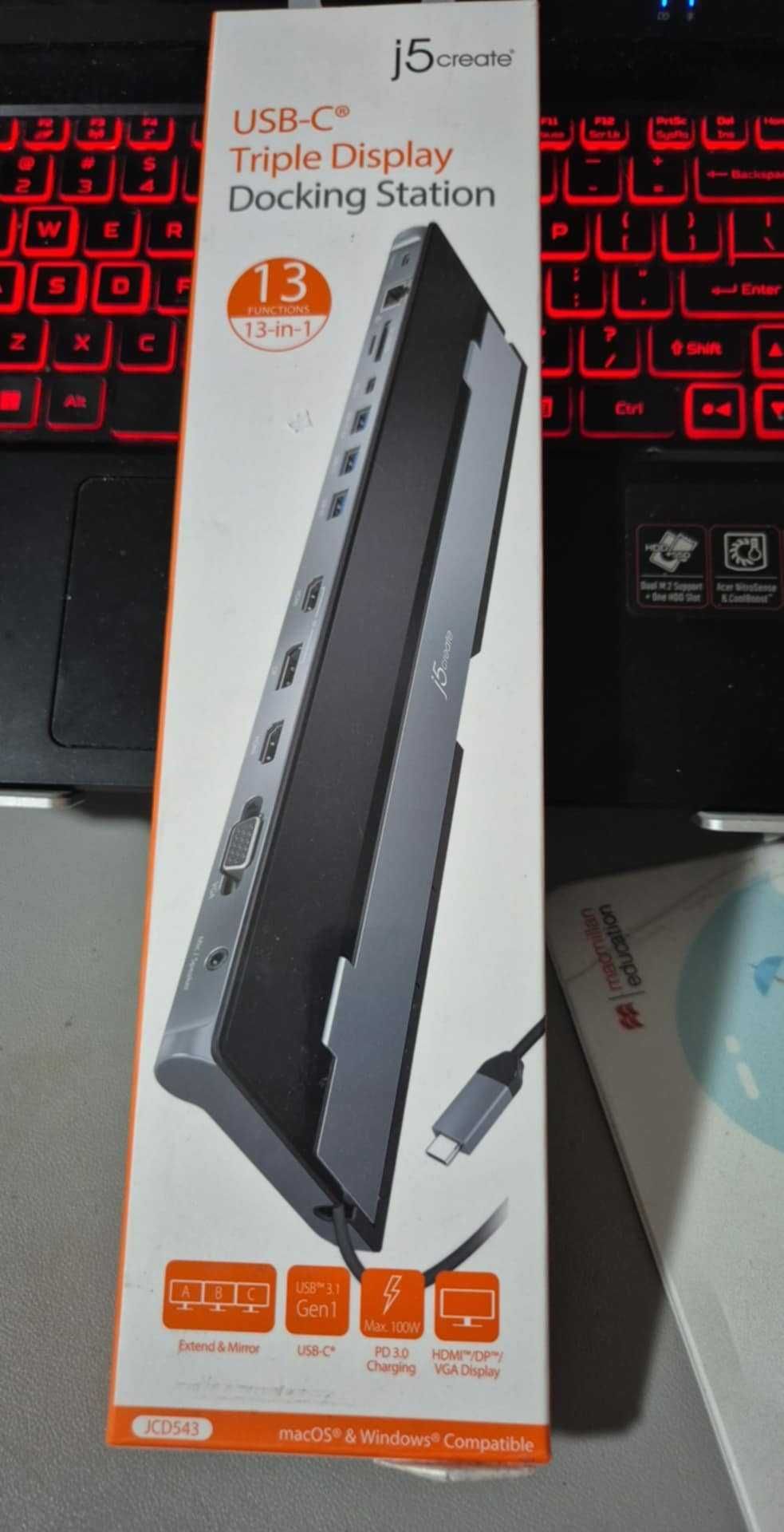 Stacja dokująca USB-C 4K HDMI 4K HDMI, 5 Gbps USB-A MacBook i Windows