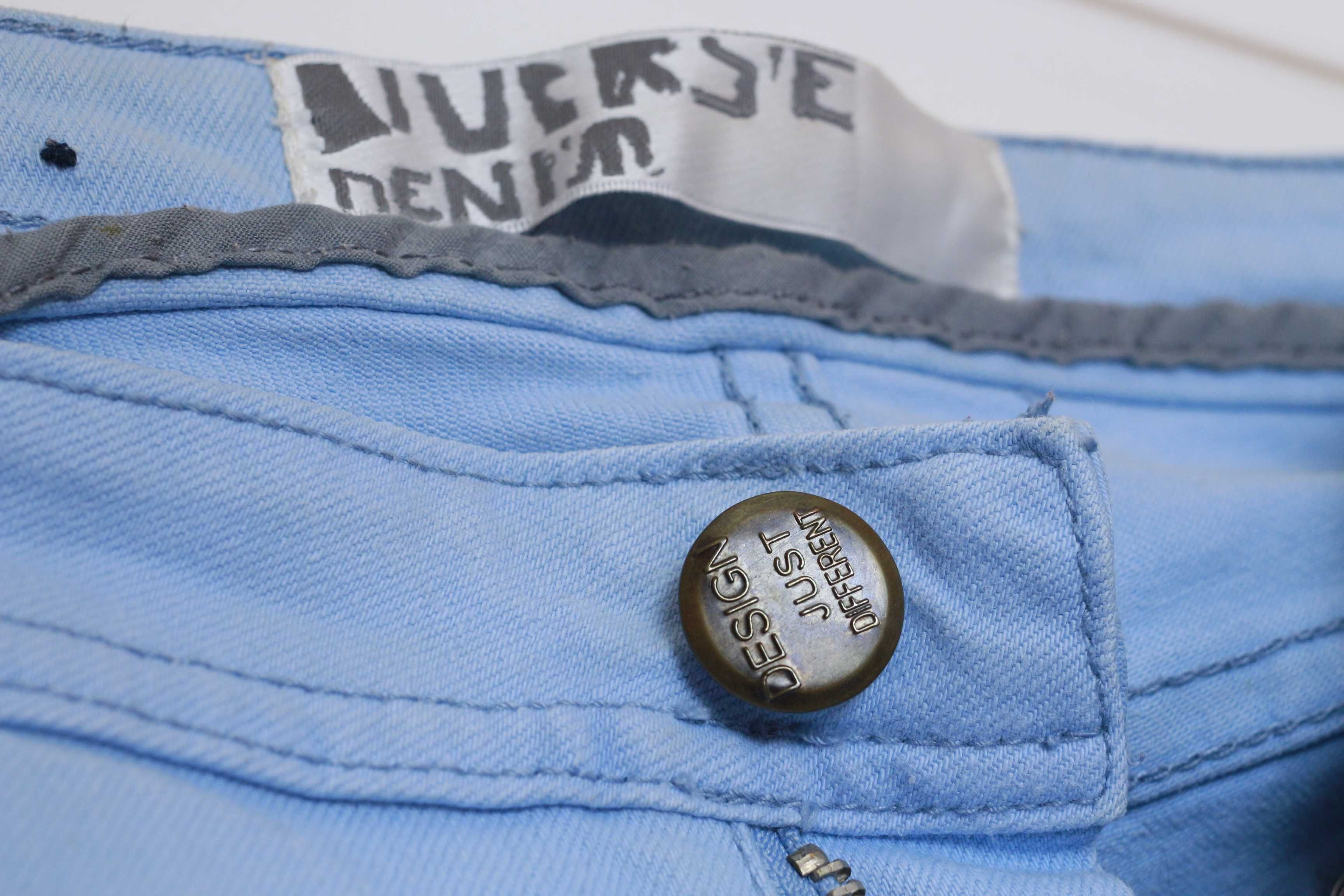 Jeans błękit paryski jasny indygo turkus jasnoniebieski 32 34