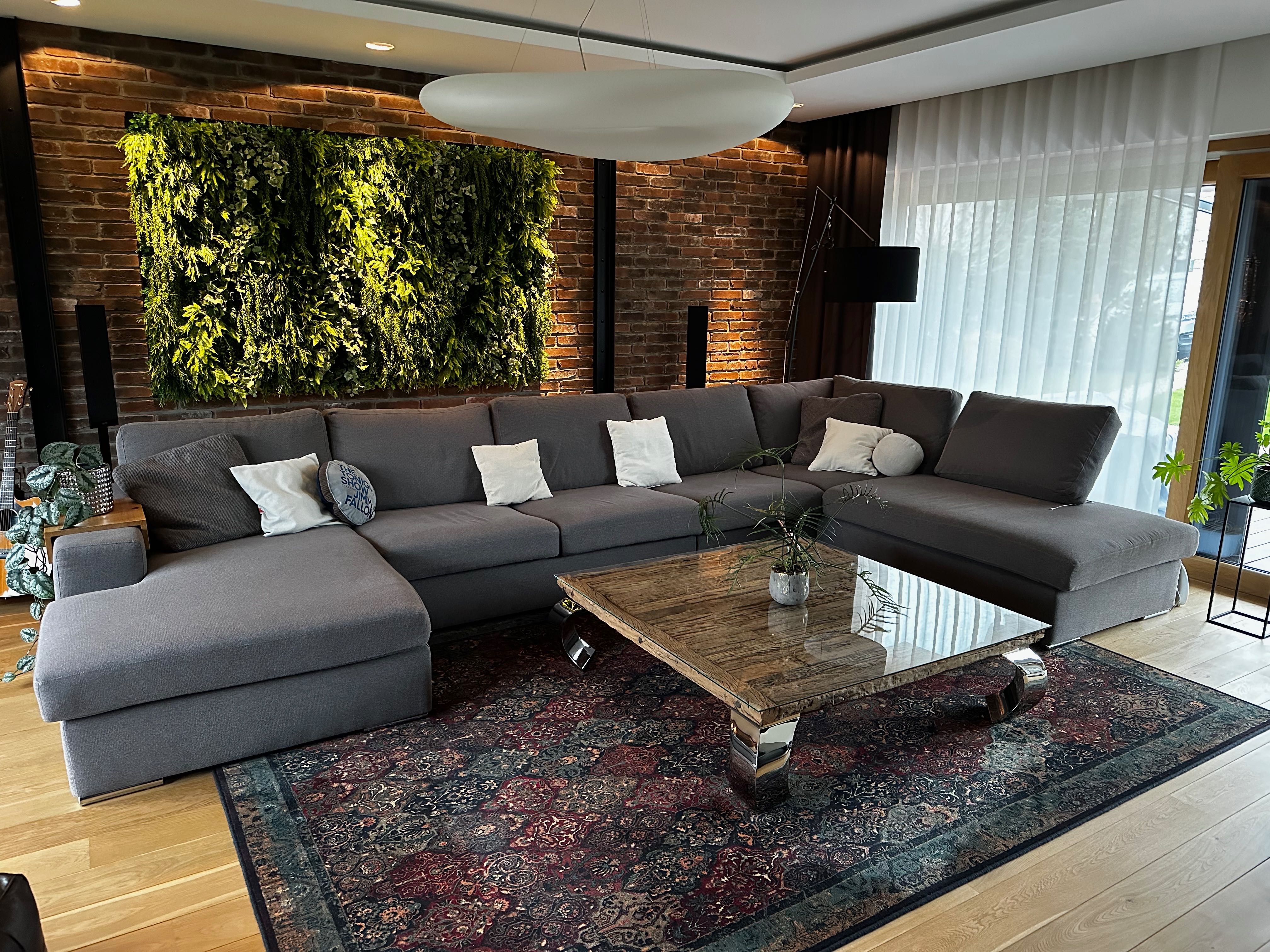 Sofa modułowa, narożnik  Modalot Pescara, szara, grafitowa plecionka