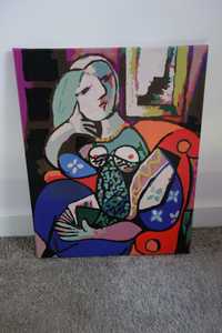 Pablo Picasso Malowany farby akrylowe NIE PRINT Nowy 40 x50 obraz