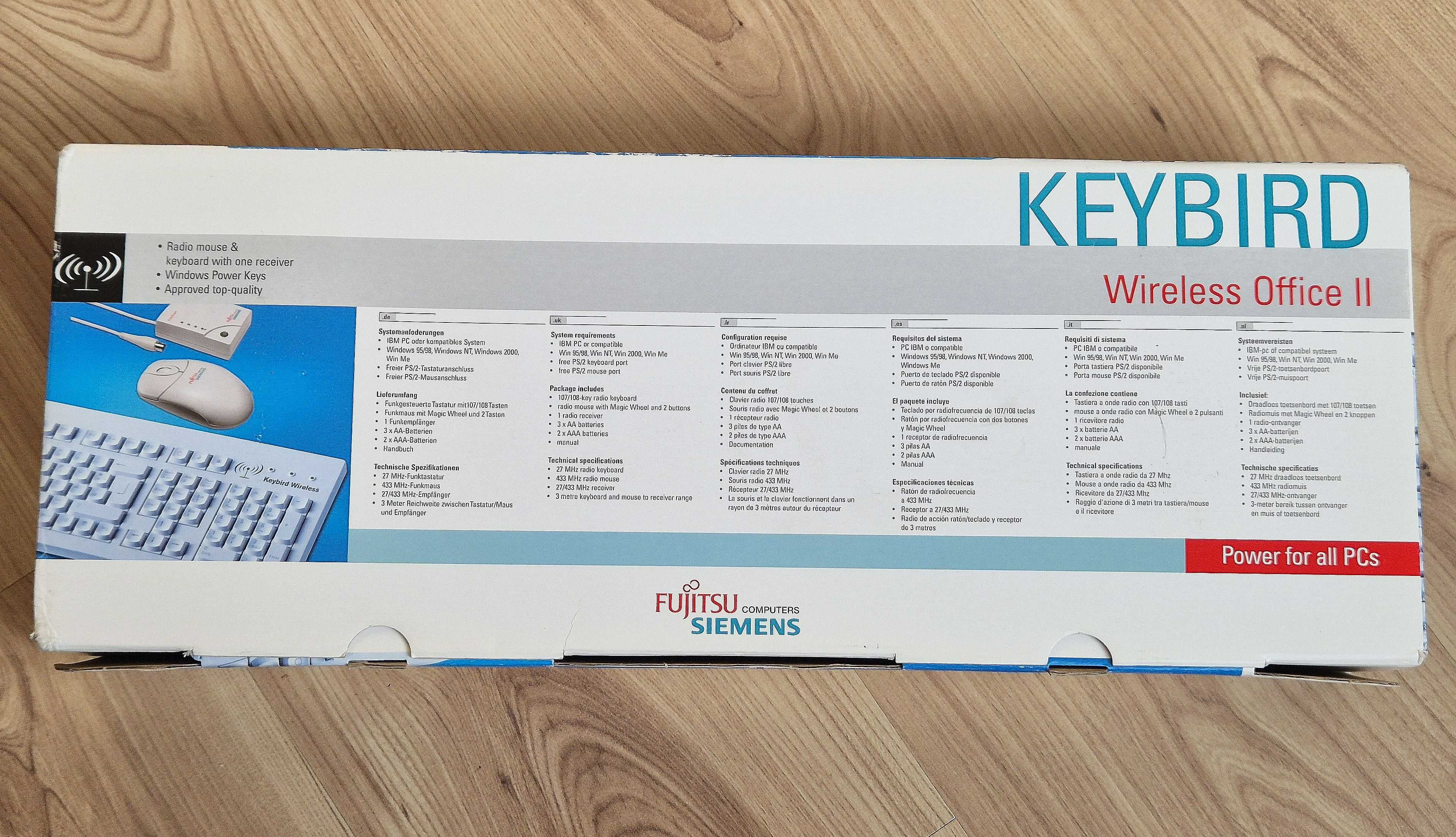 Klawiatura mysz radiowa retro KEYBIRD Wireless Office Fujitsu Siemens