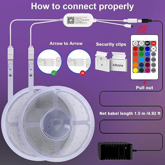 taśma led milisto 2x7.5 m wifi