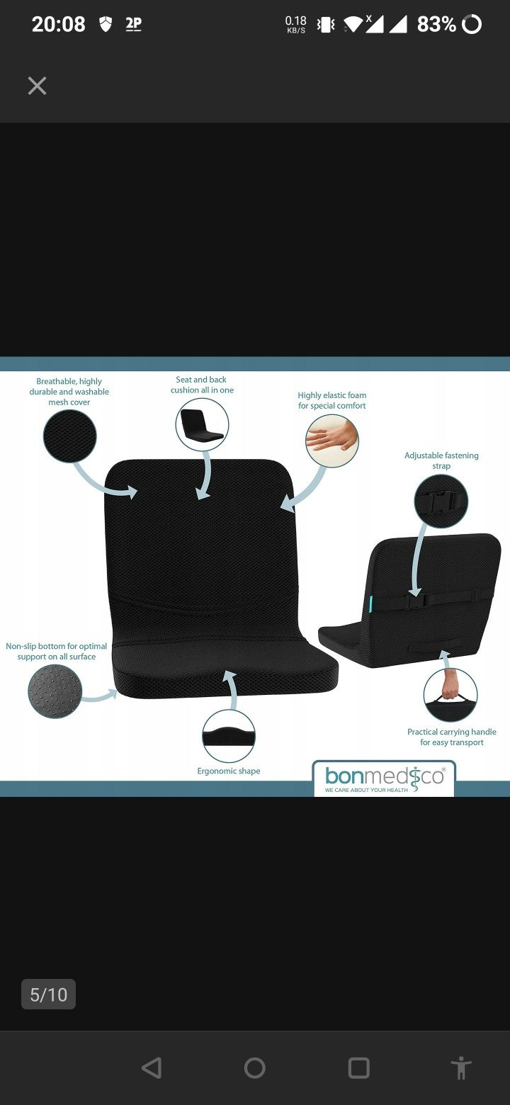 Bonmedico All-in-One Comfort Poduszka, Ergonomiczna poduszka do siedze