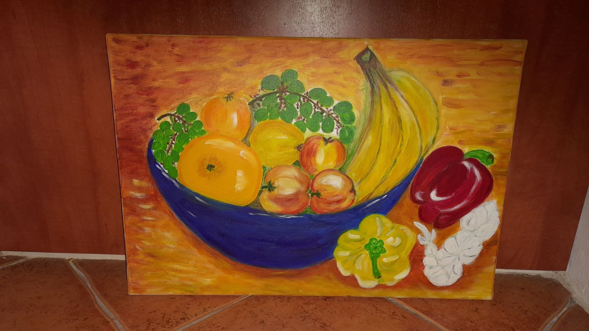 Obraz na płótnie 55 x 38 cm. Martwa natura.Owoce