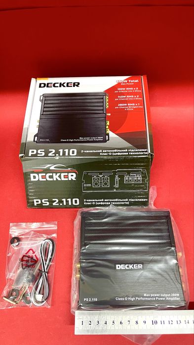 Підсилювач Decker PS 2.110 2-канальний автомобільний/2*100Вт