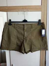 Gap nowe spodenki szorty damskie khaki wysoki stan 44/46