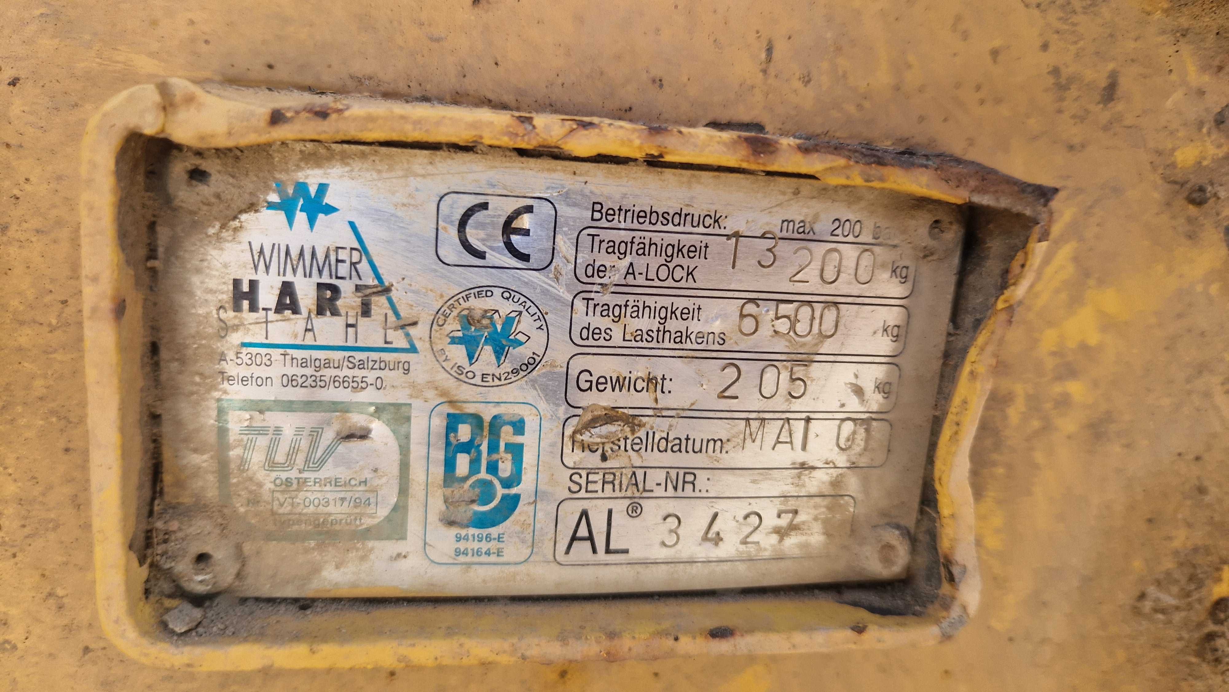 szybko złącze hydrauliczne koparka atlas cat jcb Wimmer hart stahl