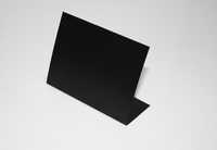 Грифельний крейдовий цінник кутовий 7 см х 10 см чорний комплект 30 шт