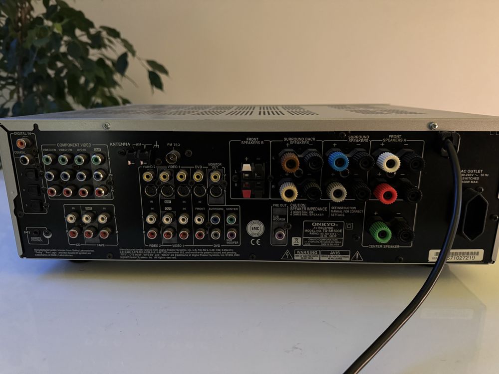 Amplituner 5.1 Onkyo TX-SR503E jak nowy. Pilot