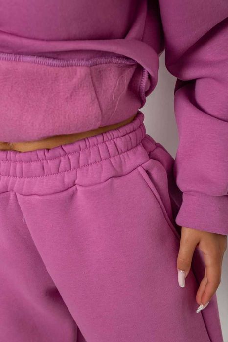 Костюм на флісі,колір темно-бузковий,м'ятний та джинс"Ager"