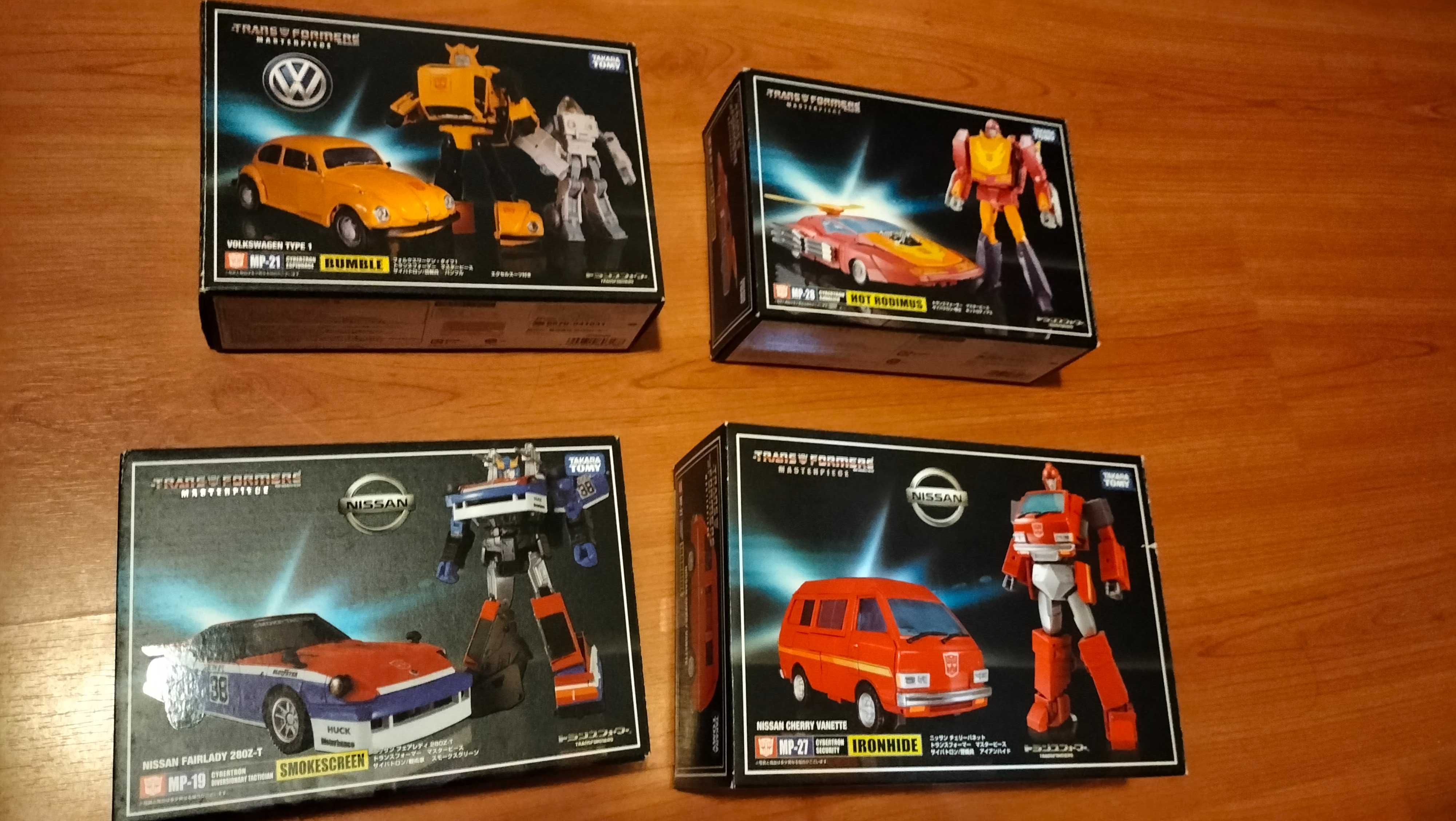 Transformers Masterpiece bumblebee, IronHide e vários