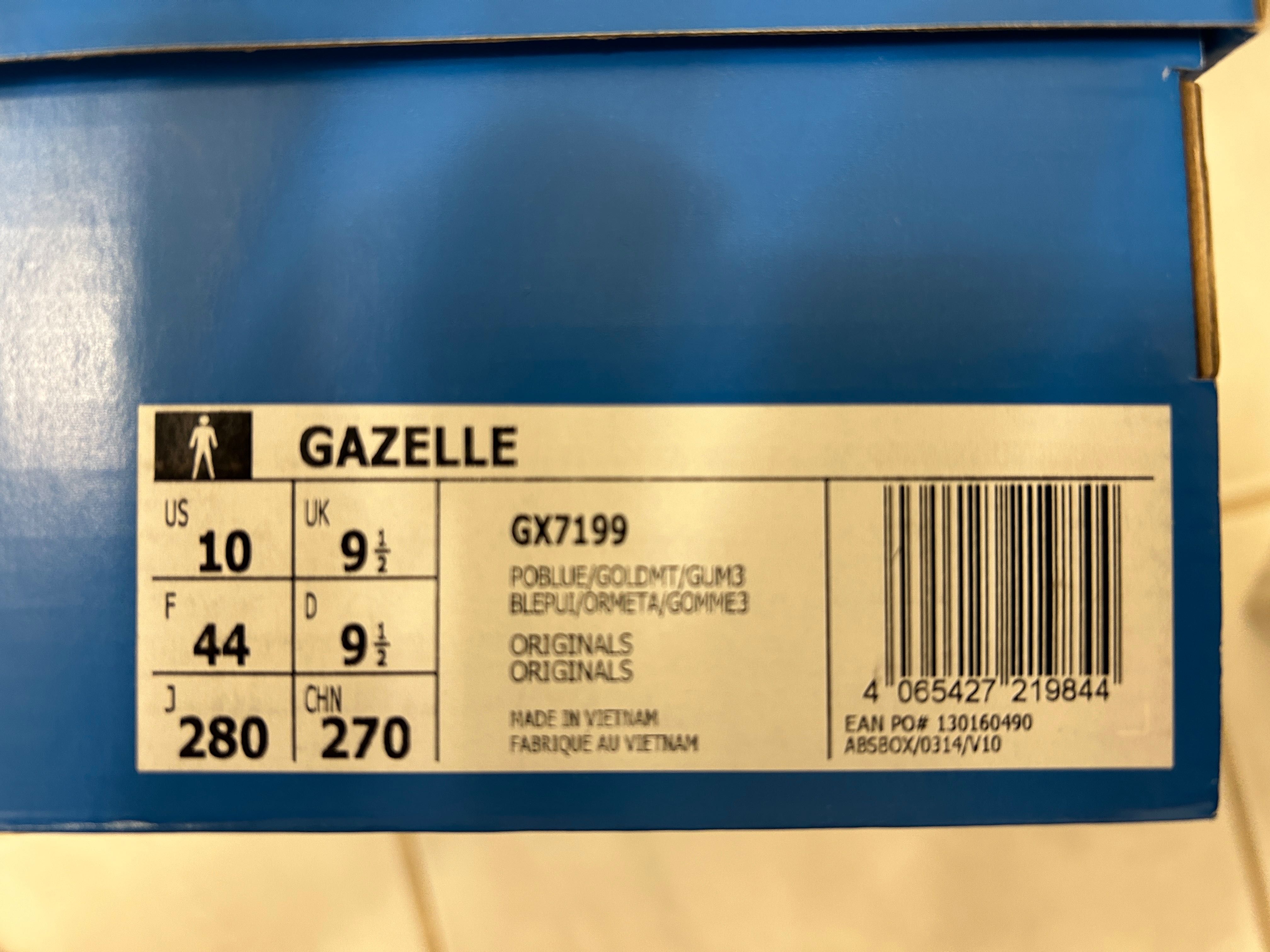 Adidas Originals Gazelle GX7199 niebieskie
