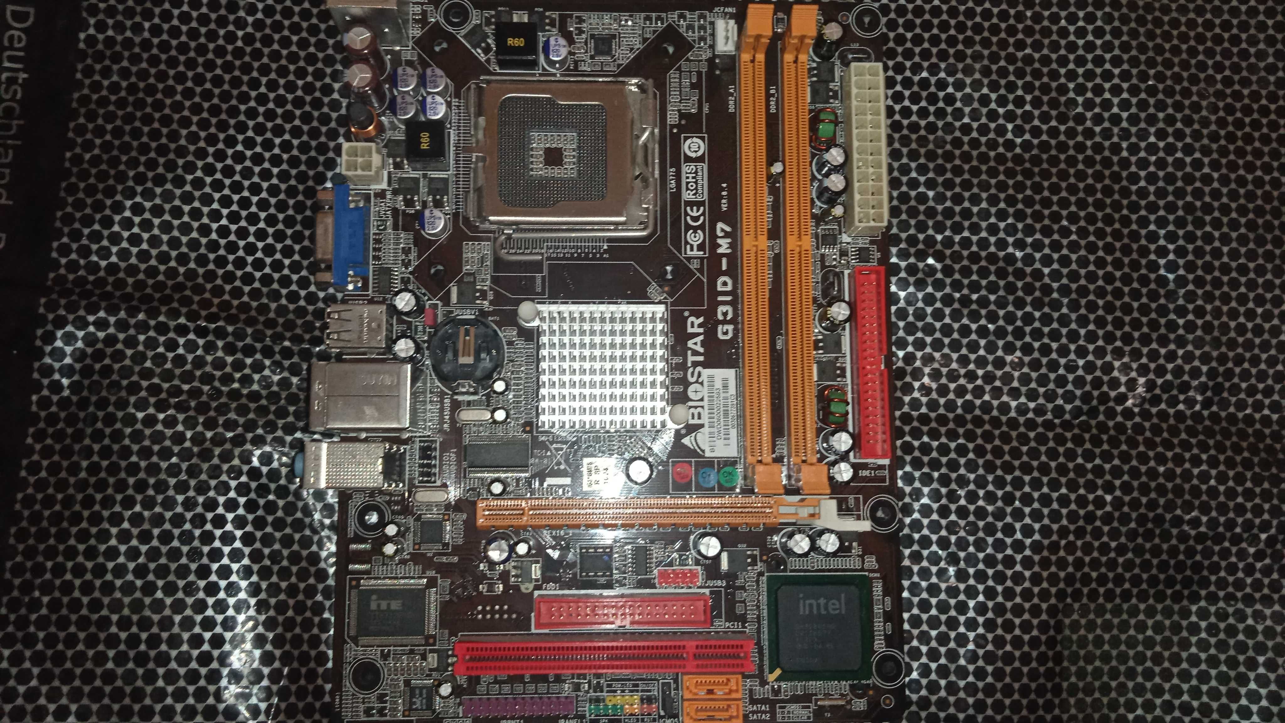 Материнська плата 775 сокет Biostar G31D-M7 + 2 (неробоче)