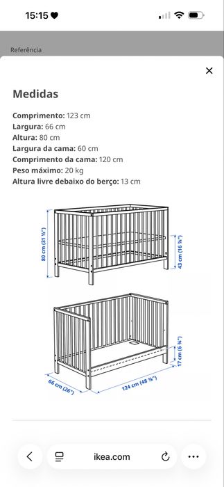 2 Berços/Camas criança com colchão