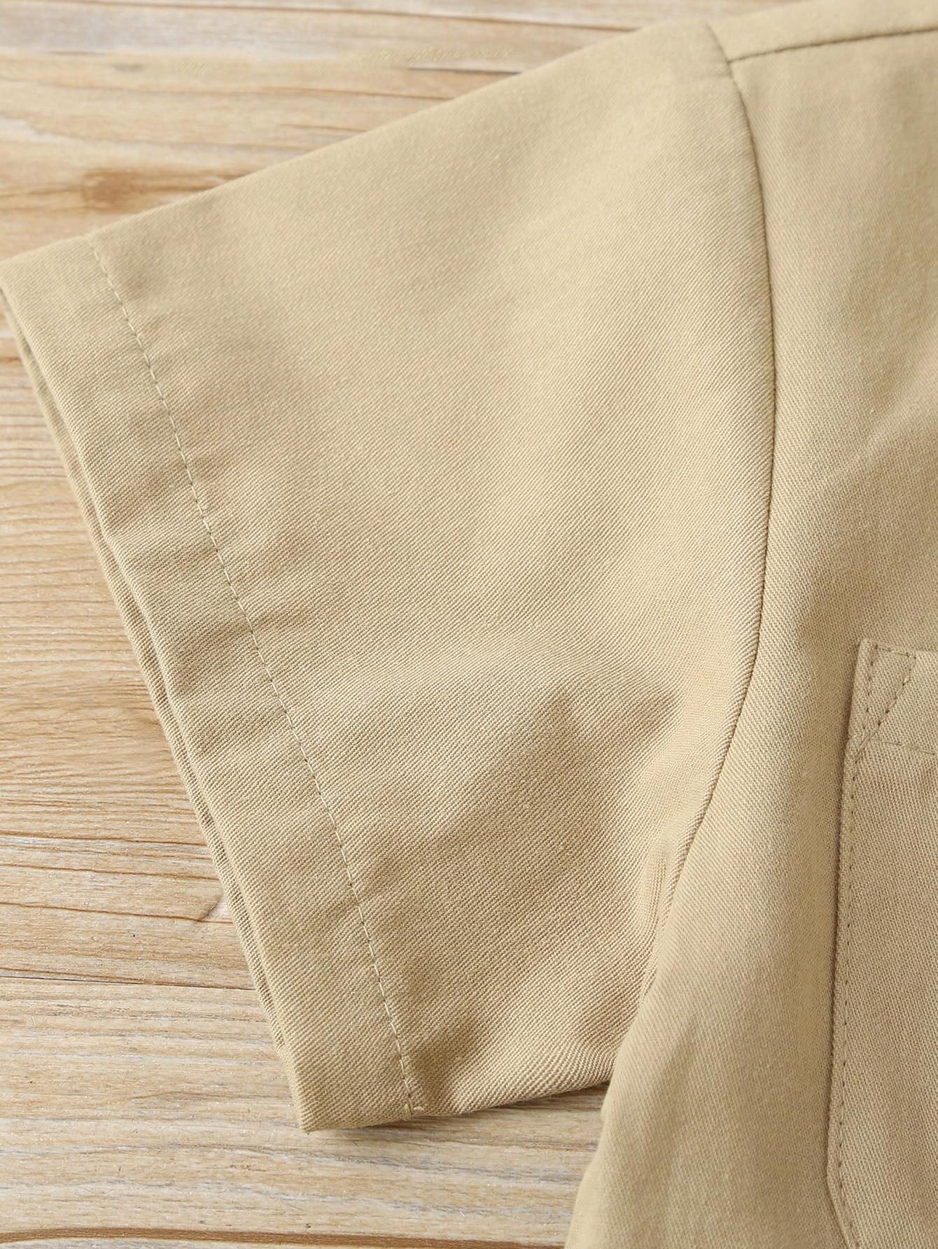 Kombinezon Chłopięcy Bawełniany Z Kołnierzykiem Khaki Casual Shein 110