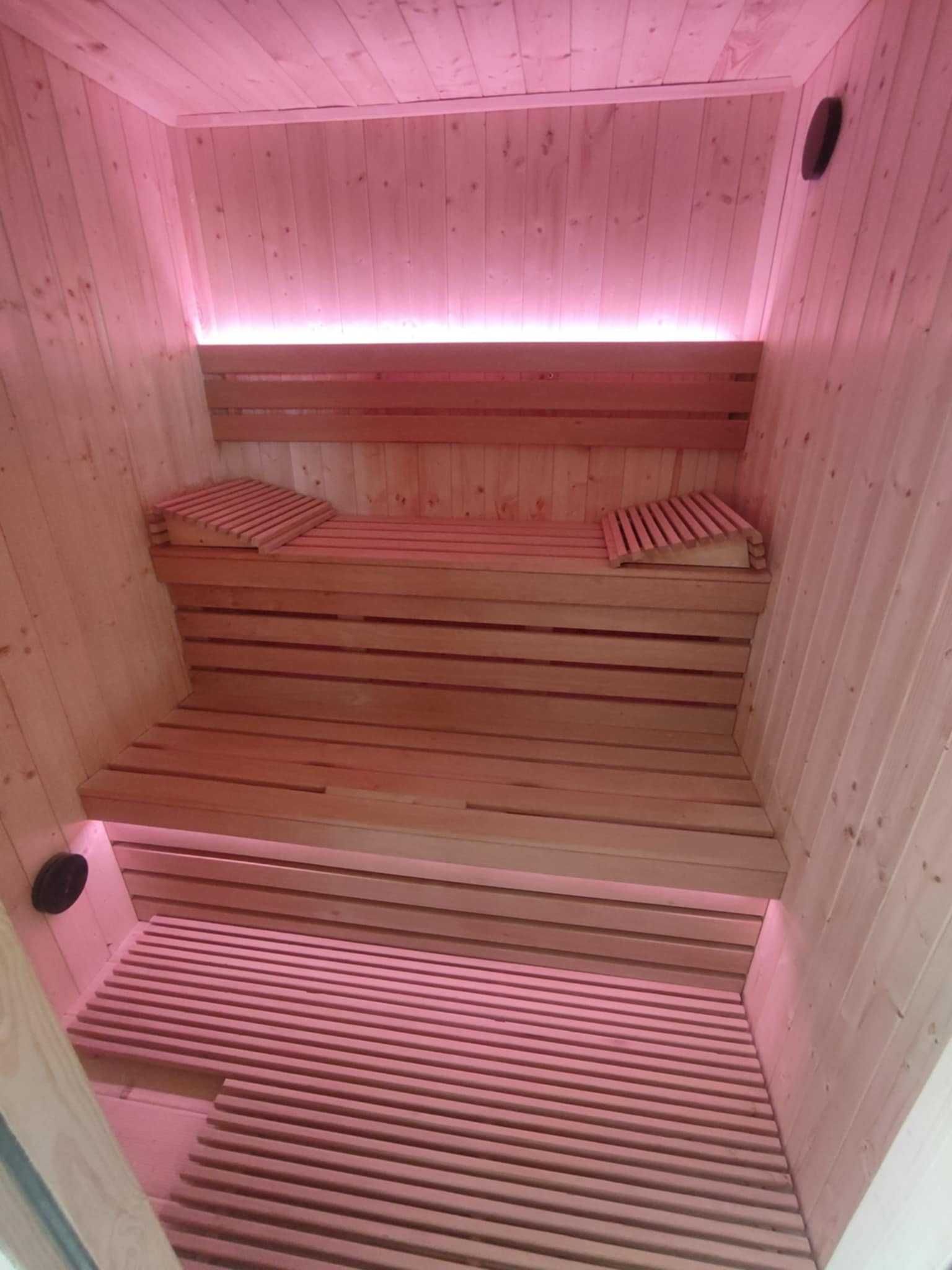 Sauna ogrodowa lamelowa