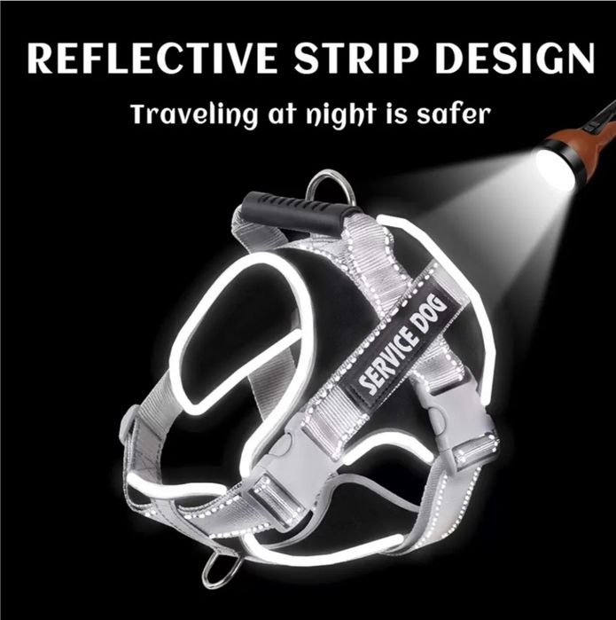 Szelki dla Psa Zapobiegające Ciągnięciu odblaskowe