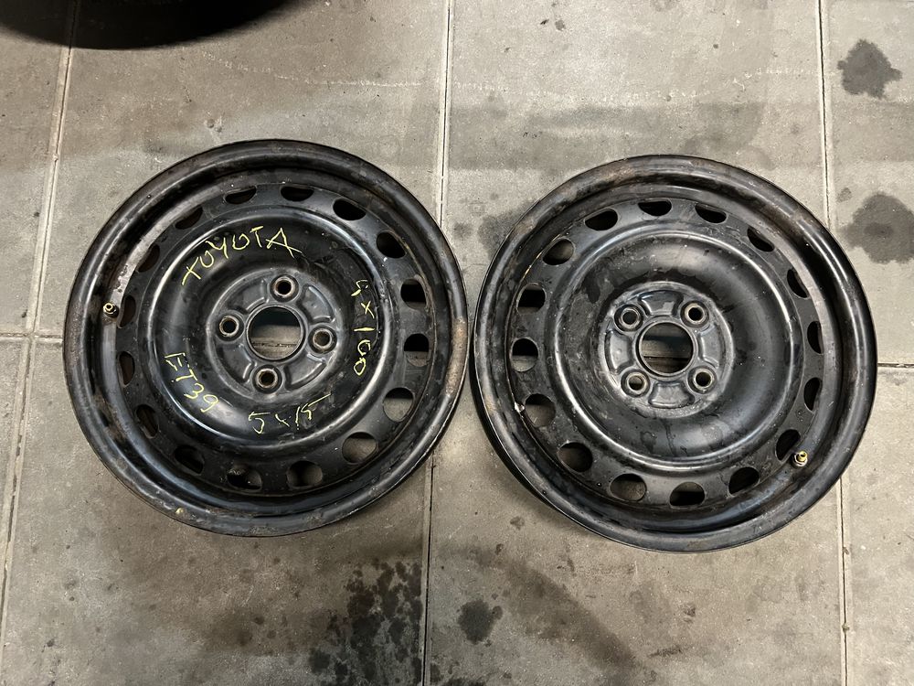 Felgi stalowe z czujnikiem TPMS 5Jx15H2 ET39 4x100 Toyota Yaris - 2szt