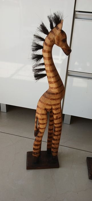 Drewniana Zyrafa 100 cm  Zebra 60 cm wysokości.