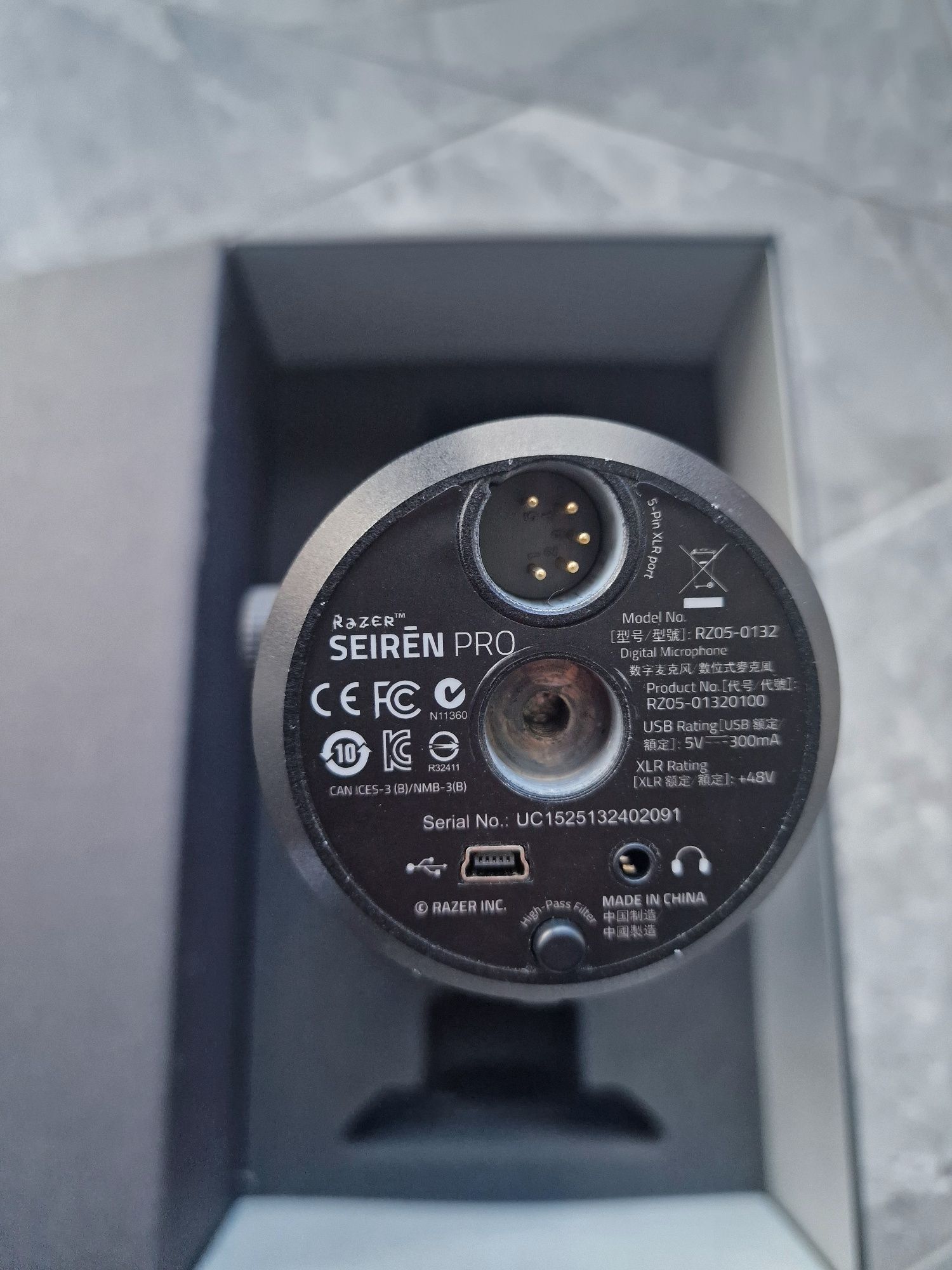 Mikrofon Razer Seiren Pro XLR USB Mikrofon pojemnościowy gamingowy