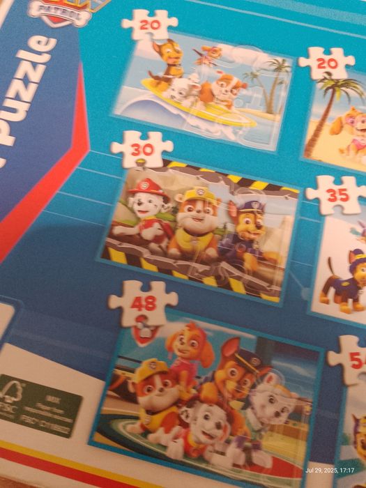 Пазли "Щенячий патруль" 9 в 1.  TREFL Польща