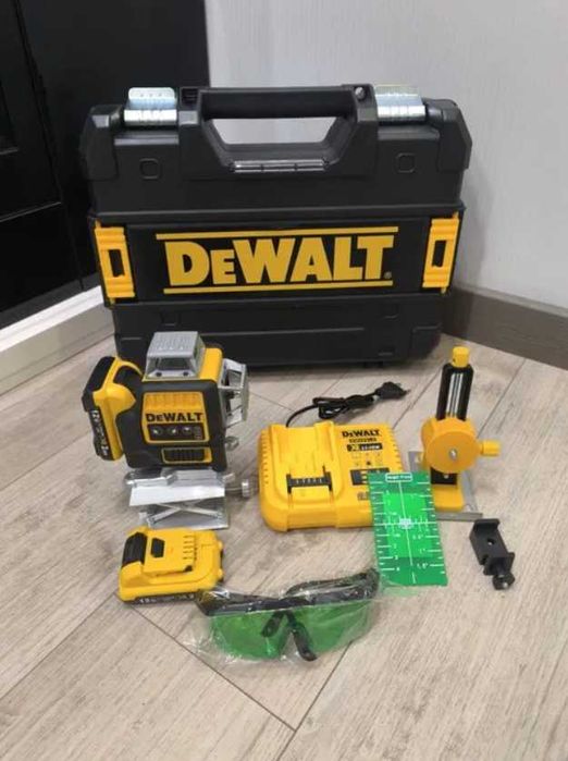 Нивелир 360 лазерный уровень 4d/лазерний рівень нівелір 2 акб