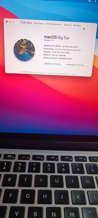 Mac Book Pro Retina, 13-inch, late 2013 com  8GB