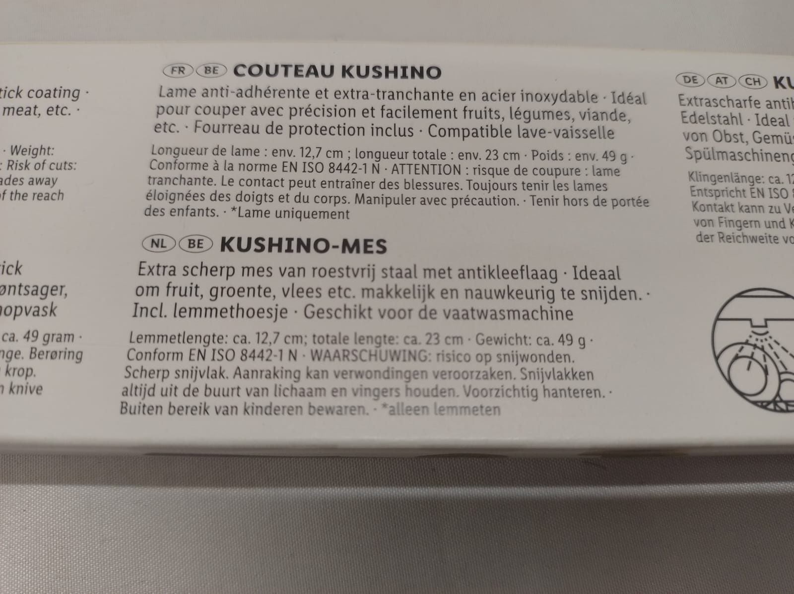Nóż kuchenny czarny Ernesto