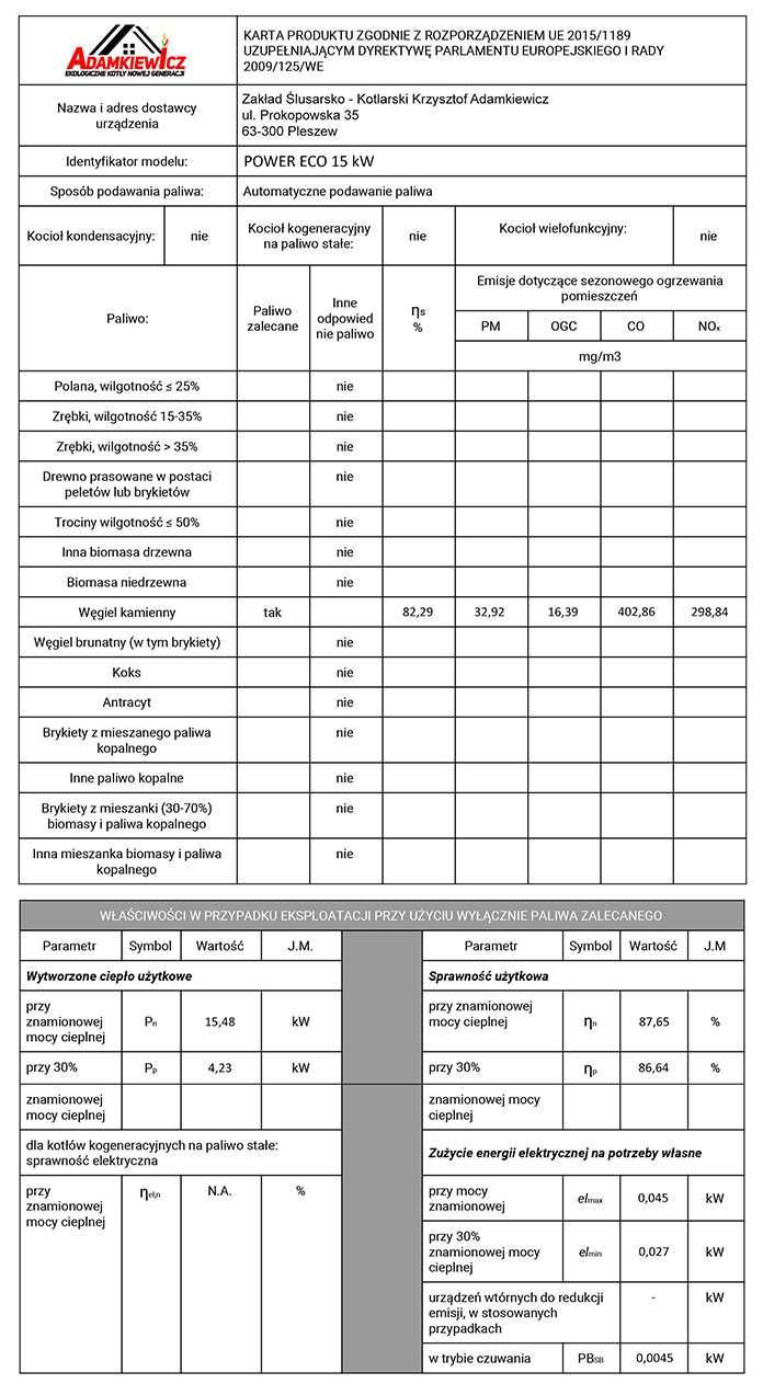 Kocioł piec na ekogroszek 15-24 kW Pleszew 5 KLASA, ECODESIGN RATY