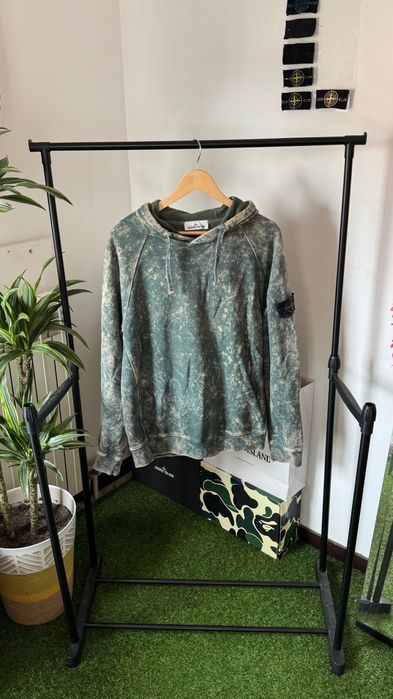 Худи Кофта Stone Island Off Dye Зеленая