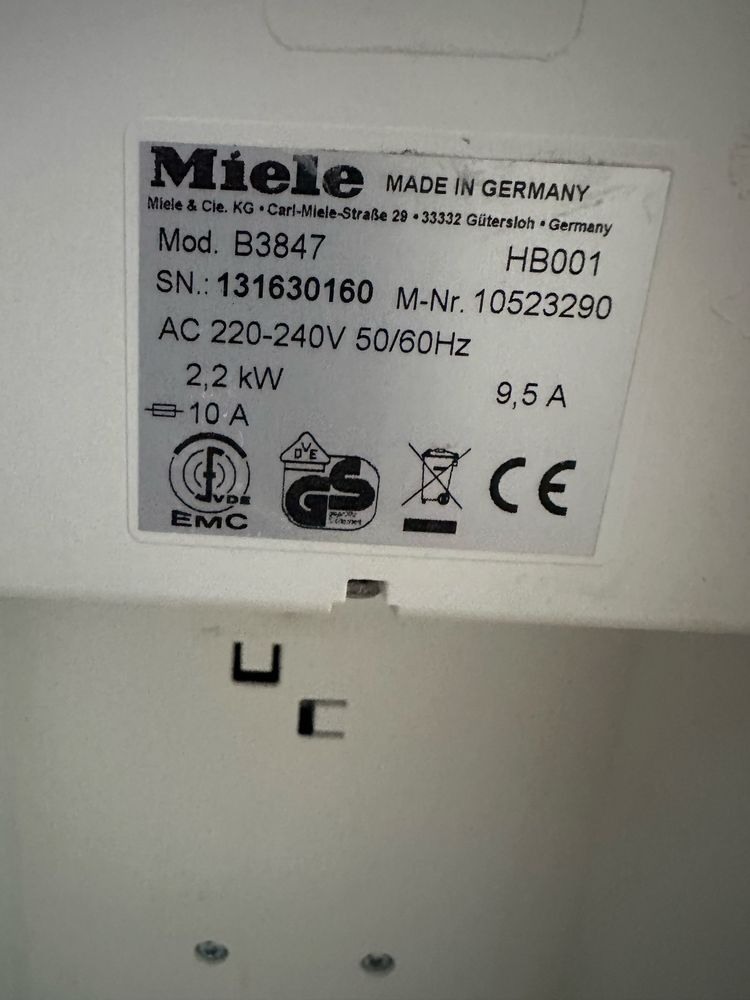 Stacja pary MIELE model B3847