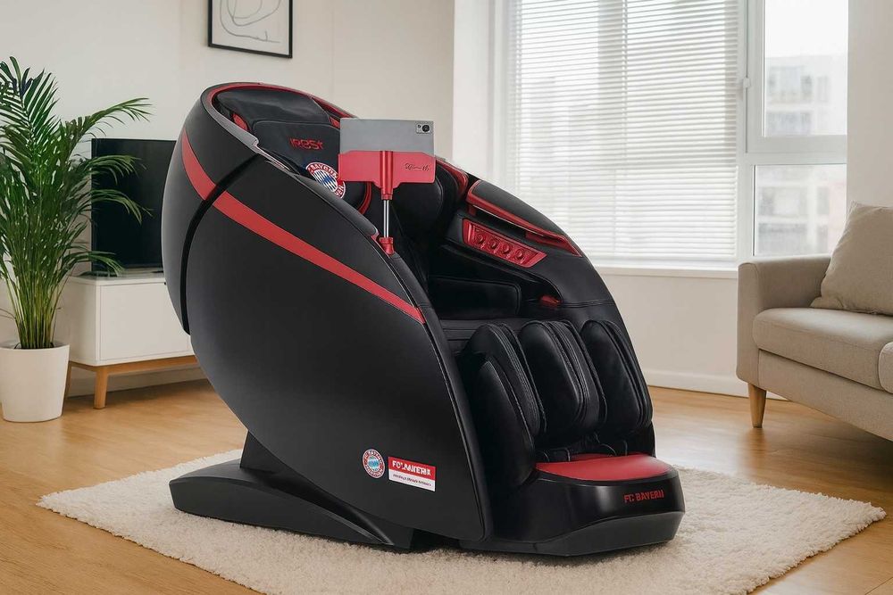 Fotel masujący IREST Dual Core V8 Czarno-czerwony - nowy, TANIO !!!