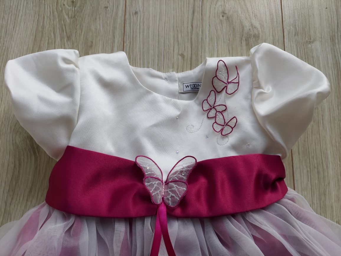 Sukienka dziecięca,  wizytowa, elegancka, rozmiar 86